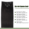 Hair Extensions Clip in Natural Black 24 Inch 120g 7pcs Human Hair Extensions Remy Natural Hair Real Straight Thick Weft