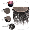 10A Brazilian Virgin Hair Curly Wave 13x4 Lace Frontal with Baby Hair Free Part Unprocessed Human Hair Natural Black