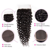 Lace Closure Curly 4X4 Brizilian Virgin Human Hair Closure Curly Wave Hair Closure Natural Black Color