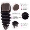  4x4 Loose Deep Wave Lace Closure Human Hair Top Lace Closure with Baby Hair Free Part Brazilian Virgin Hair Natural Color 