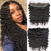  Brazilian Deep Wave Lace Frontal Closure 13X4 Ear to Ear Free Part Swiss Lace Frontal 100% Unprocessed Brazilian Virgin Human Hair Natural Color