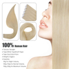 Tape in Hair Thick Ends Extension 12Inch Double Sided Hair Extension Color 613 Bleach Blonde Skin Weft Real Tape Hair Extensions Tape Human Hair Extensions 100% Real Hair Seamless Hair