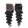  4x4 Loose Deep Wave Lace Closure Human Hair Top Lace Closure with Baby Hair Free Part Brazilian Virgin Hair Natural Color 