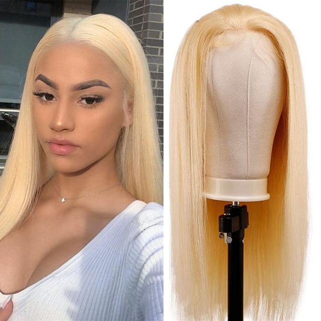 613 Blonde Lace Front Human Hair Wigs 13x4 Brazilian Straight Human Hair Wigs for Women