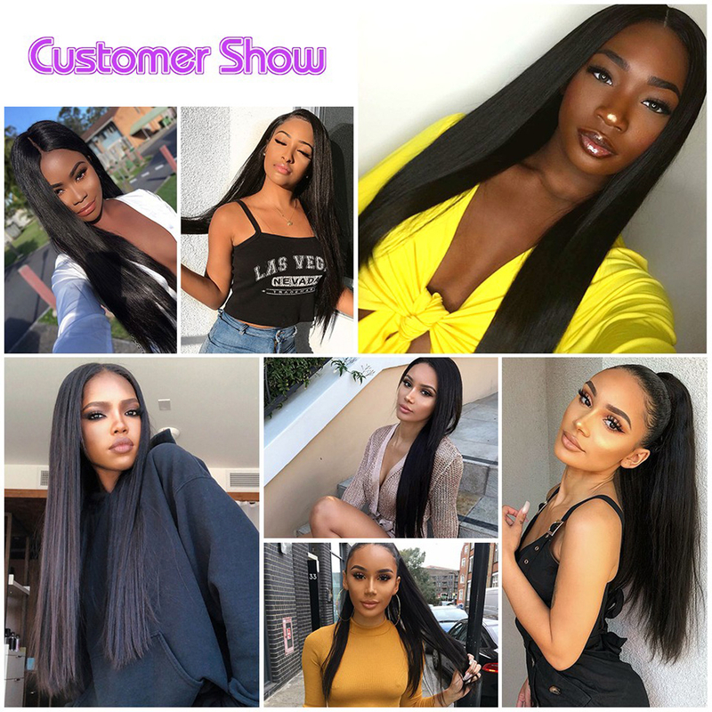 Quentina 4X4 Lace Front Wigs Straight Human Hair Wigs