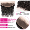  Brazilian Deep Wave Lace Frontal Closure 13X4 Ear to Ear Free Part Swiss Lace Frontal 100% Unprocessed Brazilian Virgin Human Hair Natural Color