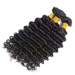 100% Human Hair Products Deep Wave 3pcs Brazilian Virgin Hair Weaving