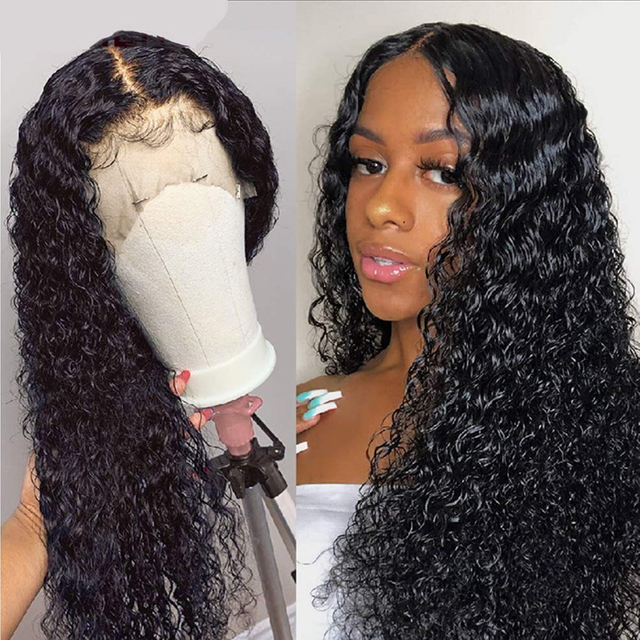 13x4 Lace Front Human Hair Wigs for Black Women Remy Brazilian Kinky Curly Lace Front Wigs Pre Plucked with Baby Hair