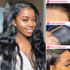 Body Wave Human Hair Lace Front Wigs with Baby Hair Pre-Plucked Natural Hairline Glueless Brazilian Body Wave 13X4 Lace Front Wigs for Black Women 150% Density Natural Color (22 inch)
