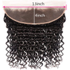  Brazilian Deep Wave Lace Frontal Closure 13X4 Ear to Ear Free Part Swiss Lace Frontal 100% Unprocessed Brazilian Virgin Human Hair Natural Color