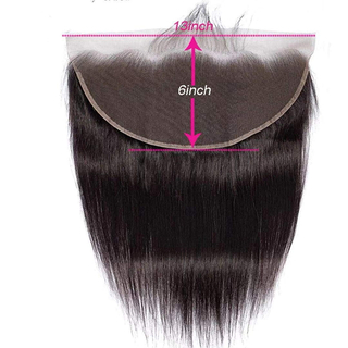 13x6 Lace Frontal Straight Human Hair Ear to Ear Closure