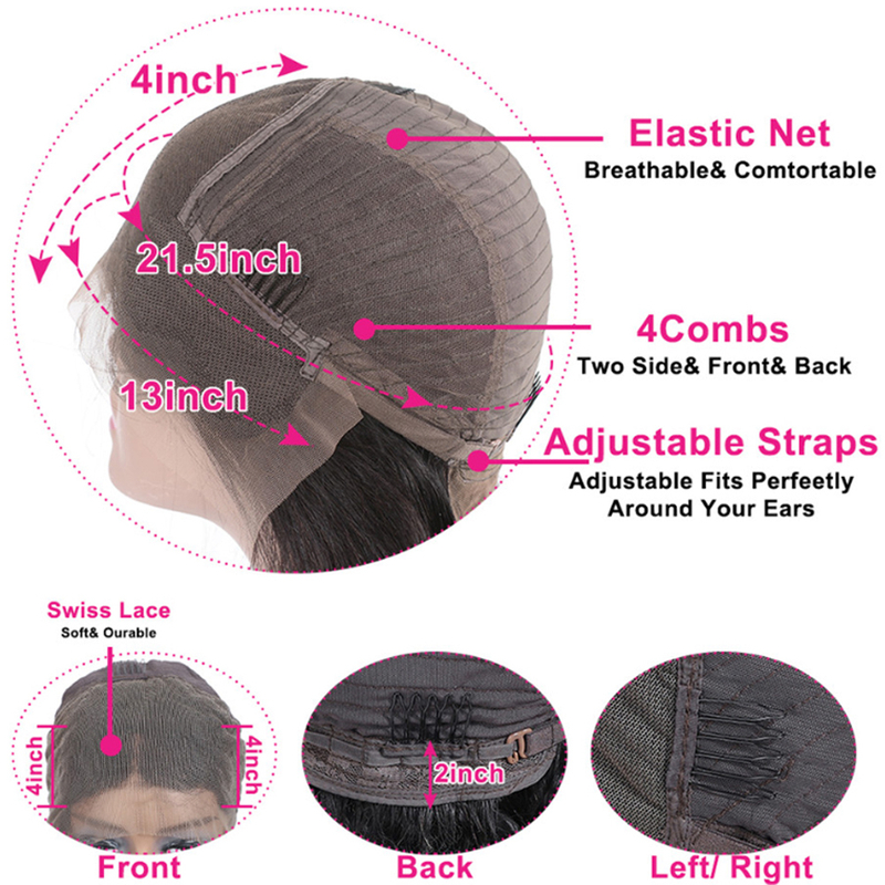 Loose Deep Wave Lace Front Wigs Human Hair with Baby Hair Brazilian Virgin Hair Human Hair Wigs for Black Women 150% Density Swiss Lace Pre Plucked Natural Hairline