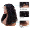 Quentina Jerry Curly 4x4 Lace Front Human Hair Wigs 150% Density, Unprocessed Brazilian Virgin Hair Free Part Wig Pre Plucked with Baby Hair