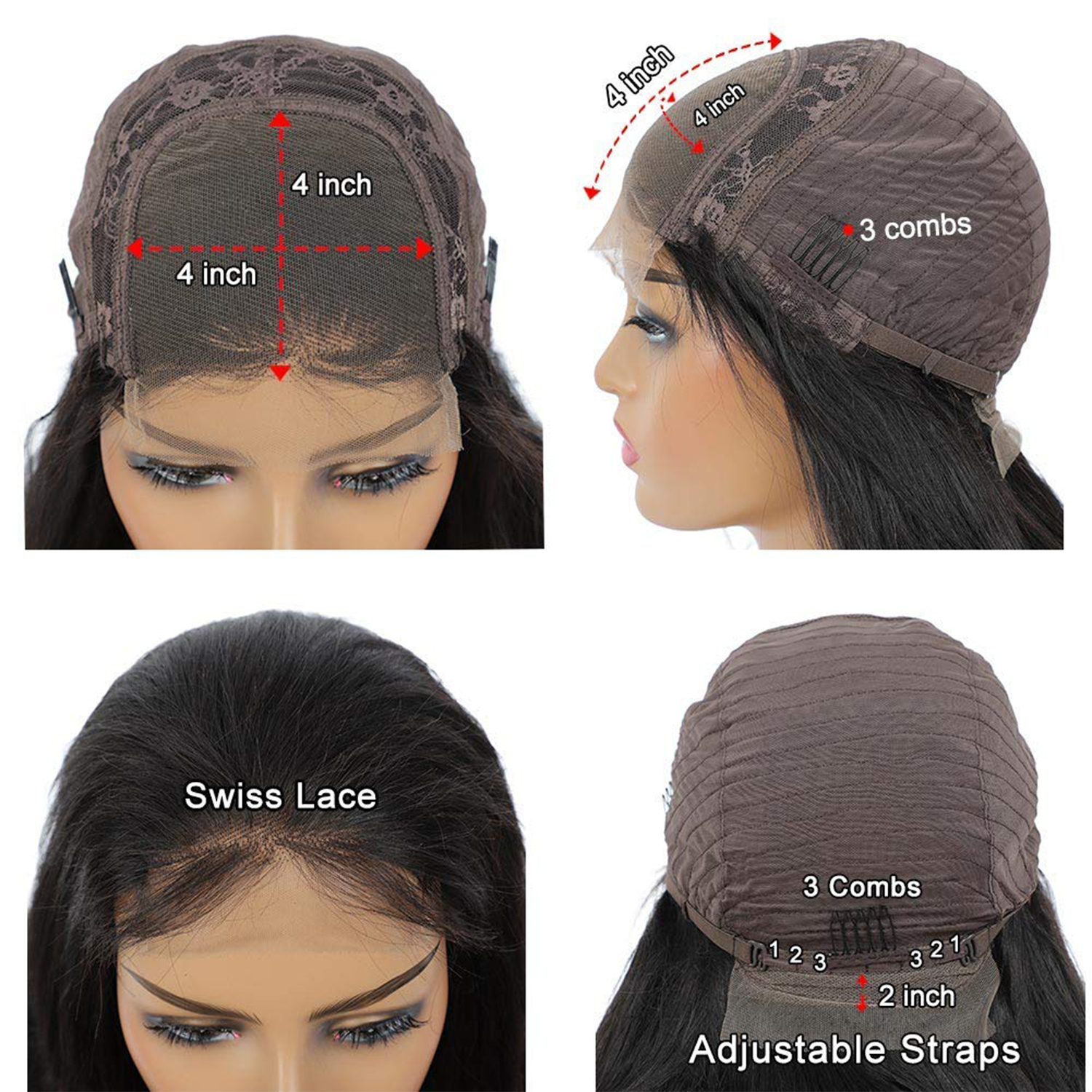 Body Wave Lace Front Wigs Human Hair Pre Plucked with Baby Hair 150% Density 4x4 lace Closure wig Brazilian Human Hair Wigs for Black Women Natural Color