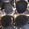 Pre Bonded Piece of Afro Kinky Curly Human Hair 4b 4c I Tip Microlinks Brazilian Virgin Hair Extensions 1g/100 strand Bulk Natural Black Color