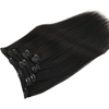 Hair Extensions Clip in Natural Black 24 Inch 120g 7pcs Human Hair Extensions Remy Natural Hair Real Straight Thick Weft