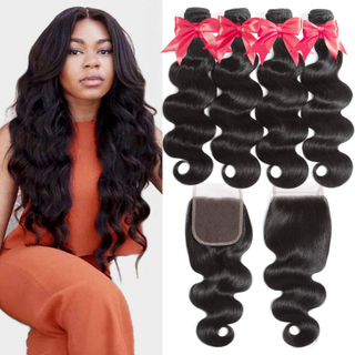 Body Wave 4 Bundles with Closure