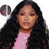 Loose Deep Wave 4x4 Lace Front Wigs Human Hair with Baby Hair Brazilian Virgin Hair Human Hair Wigs for Black Women 150% Density Swiss Lace Pre Plucked Natural Hairline 