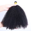Pre Bonded Piece of Afro Kinky Curly Human Hair 4b 4c I Tip Microlinks Brazilian Virgin Hair Extensions 1g/100 strand Bulk Natural Black Color