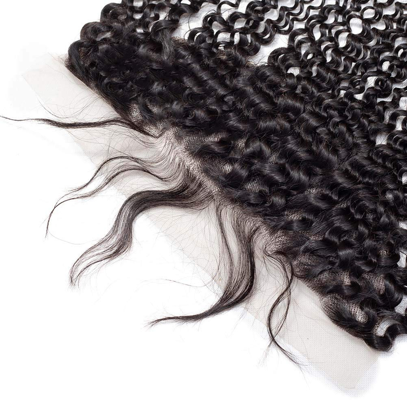 Quentina Brazilian Jerry Curly 3 Bundles Hair Weft With 13*4 Lace Closure 