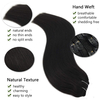 Hair Extensions Clip in Natural Black 24 Inch 120g 7pcs Human Hair Extensions Remy Natural Hair Real Straight Thick Weft