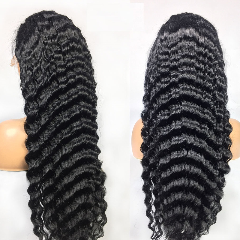 Loose Deep Wave Lace Front Wigs Human Hair with Baby Hair Brazilian Virgin Hair Human Hair Wigs for Black Women 150% Density Swiss Lace Pre Plucked Natural Hairline