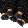 Pre Bonded Piece of Afro Kinky Curly Human Hair 4b 4c I Tip Microlinks Brazilian Virgin Hair Extensions 1g/100 strand Bulk Natural Black Color