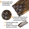 Human Hair Extensions Clip in Ombre Chocolate Brown To Caramel Blonde 14 Inch 7pcs 120g Straight Remy Clip in Hair Extensions Real Natural Hair Extensions