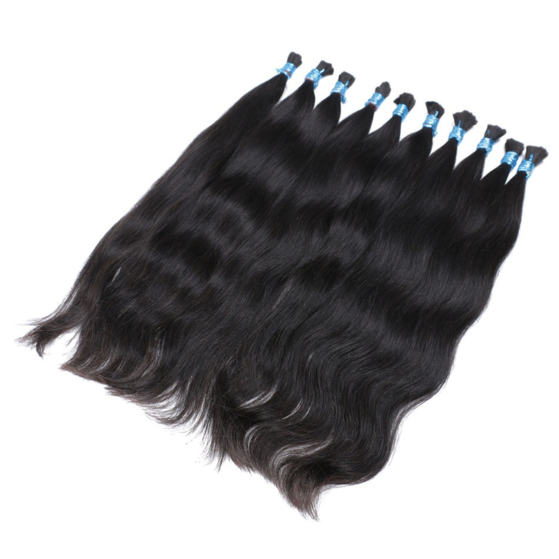 100% Human Braiding Hair Bulk Machine Made Remy Straight No Weft Bundles Natural Braiding Hair Extensions