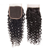 Lace Closure Curly 4X4 Brizilian Virgin Human Hair Closure Curly Wave Hair Closure Natural Black Color