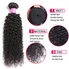Quentina Brazilian Jerry Curly 3 Bundles Hair Weft With 13*4 Lace Closure 