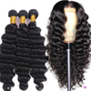 10A Grade Brazilian Virgin Loose Wave 1 Bundles Human Hair Unprocessed Remy Mink Loose Deep Wave Hair Extensions Weave Natural Color 